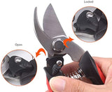 Henglong Steel Pruning Shears - Best Tree Trimmer, Garden Shears, Hand Pruner-Razor Sharp Bypass Secateurs, Ergonomic Gardening Tool for Effortless Cuts 2pcs/pack