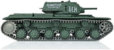 Henglong Infrared Combat RC Tank 2.4G 1/16 7.0 Upgraded Soviet Kv-1 RTR 3878 Metal Tracks 340° Rotating Turret