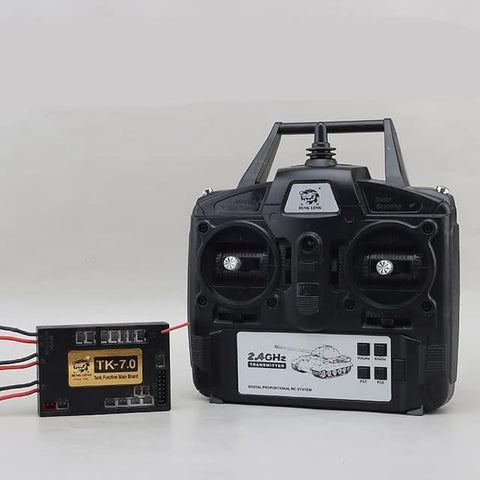 Henglong 1/16 RC Tank Remote Control and Motherboard VCU 7.0/7.1 Version Dual Flow Mode 2.4G Ulti-Function Control Board Infrared