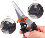 Henglong Steel Pruning Shears - Best Tree Trimmer, Garden Shears, Hand Pruner-Razor Sharp Bypass Secateurs, Ergonomic Gardening Tool for Effortless Cuts 2pcs/pack