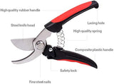 Henglong Steel Pruning Shears - Best Tree Trimmer, Garden Shears, Hand Pruner-Razor Sharp Bypass Secateurs, Ergonomic Gardening Tool for Effortless Cuts 2pcs/pack