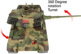 Henglong Modified Edition 1/16 2.4ghz RC German King Tiger Henschel Tank Model 360-Degree Rotating Turret