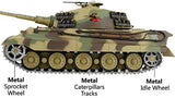 Henglong Modified Edition 1/16 2.4ghz RC German King Tiger Henschel Tank Model 360-Degree Rotating Turret