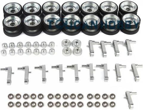 Heng Long RC Tank Metal Road Wheels 14 Pcs for 1/16 USA M1A2 Abrams RC Tank 3918 Spare Part