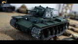 Henglong Infrared Combat RC Tank 2.4G 1/16 7.0 Upgraded Soviet Kv-1 RTR 3878 Metal Tracks 340° Rotating Turret
