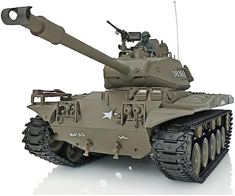 Henglong RTR RC Tank 2.4Ghz 1/16 Scale 7.0 Plastic Walker Bulldog Tank IR Combat Model 3839 340° Rotating Turret