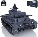 Henglong RC Tank 1/16 7.0 Upgraded German Panzer Iii L RTR RC Tank 3848 Metal Tracks 340° Rotating Turret Infrared Combat