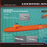 Arkmodel 1/72 Red Shark RC Submarine Kit Nuclear Dynamic Diving Plastic Unassembled Scale Model