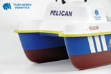 THOR ROBOTICS "PELICAN" Remote Control Fishing Bait Boat With Cameras And Sonar, 4 Hoppers USV