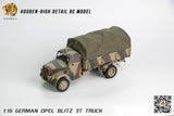 Hooben 1/16 Opel Blitz WWII German 3T Medium-Duty Truck RC Model RTR No. S6809R