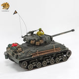 HOOBEN 1/10 M4A3E8 Fury Sherman Brad Pitt Tank with Master Camouflage Weathering+Figure+Zimmerit +Metal barrel and Muzzle RTR 6620