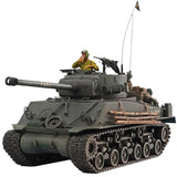 HOOBEN 1/10 M4A3E8 Fury Sherman Brad Pitt Tank with Master Camouflage Weathering+Figure+Zimmerit +Metal barrel and Muzzle RTR 6620