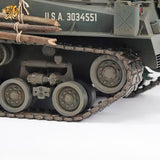 HOOBEN 1/10 M4A3E8 Fury Sherman Brad Pitt Tank with Master Camouflage Weathering+Figure+Zimmerit +Metal barrel and Muzzle RTR 6620
