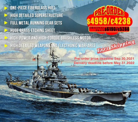 Arkmodel 1/96 USS Missouri BB-63 US Navy Main Battleship RTR No.7523