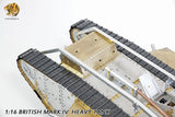 Hooben 1/16 WWI British Mark IV (Male) Heavy RC Metal Tank Kit No. 6676