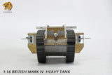 Hooben 1/16 WWI British Mark IV (Male) Heavy RC Metal Tank Kit No. 6676