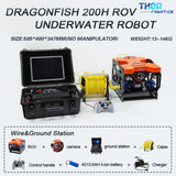 Thor Robotics New ROV Underwater Robot Drone Camera Dragonfish 200H With Manipulator Arm 300M Max Depth
