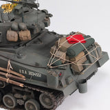 HOOBEN 1/10 M4A3E8 Fury Sherman Brad Pitt Tank with Master Camouflage Weathering+Figure+Zimmerit +Metal barrel and Muzzle RTR 6620