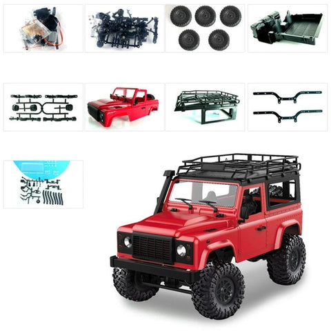 1/12 Monster Truck 2.4G 4WD climbing off-road vehicleRC Car DIY Kit MN91K Red